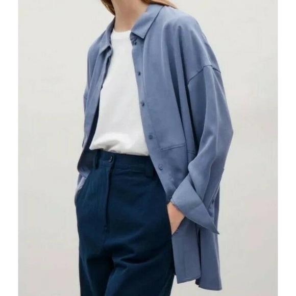 COS Tops - COS Soft Oversized Button Down Long Sleeve Shirt
